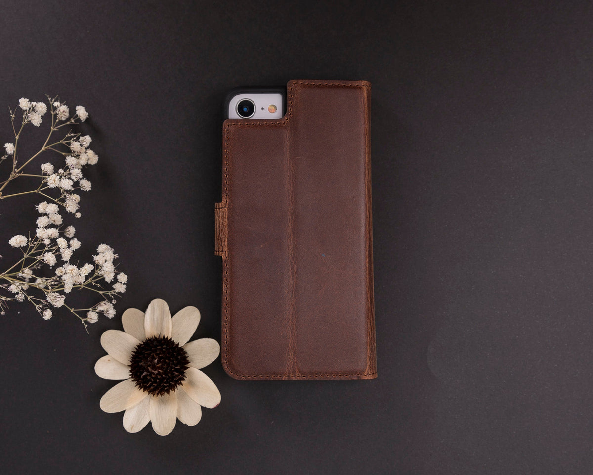 Magic iPhone 16E Detachable Leather Wallet Case