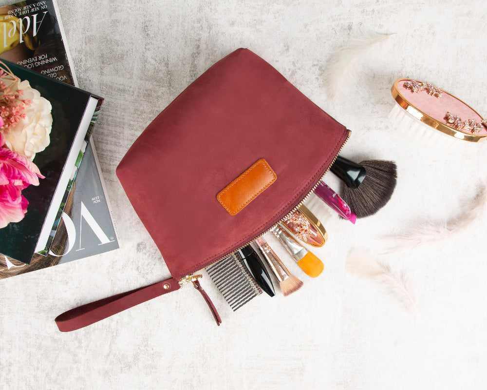 Lilly Leather Makeup Dopp Kit