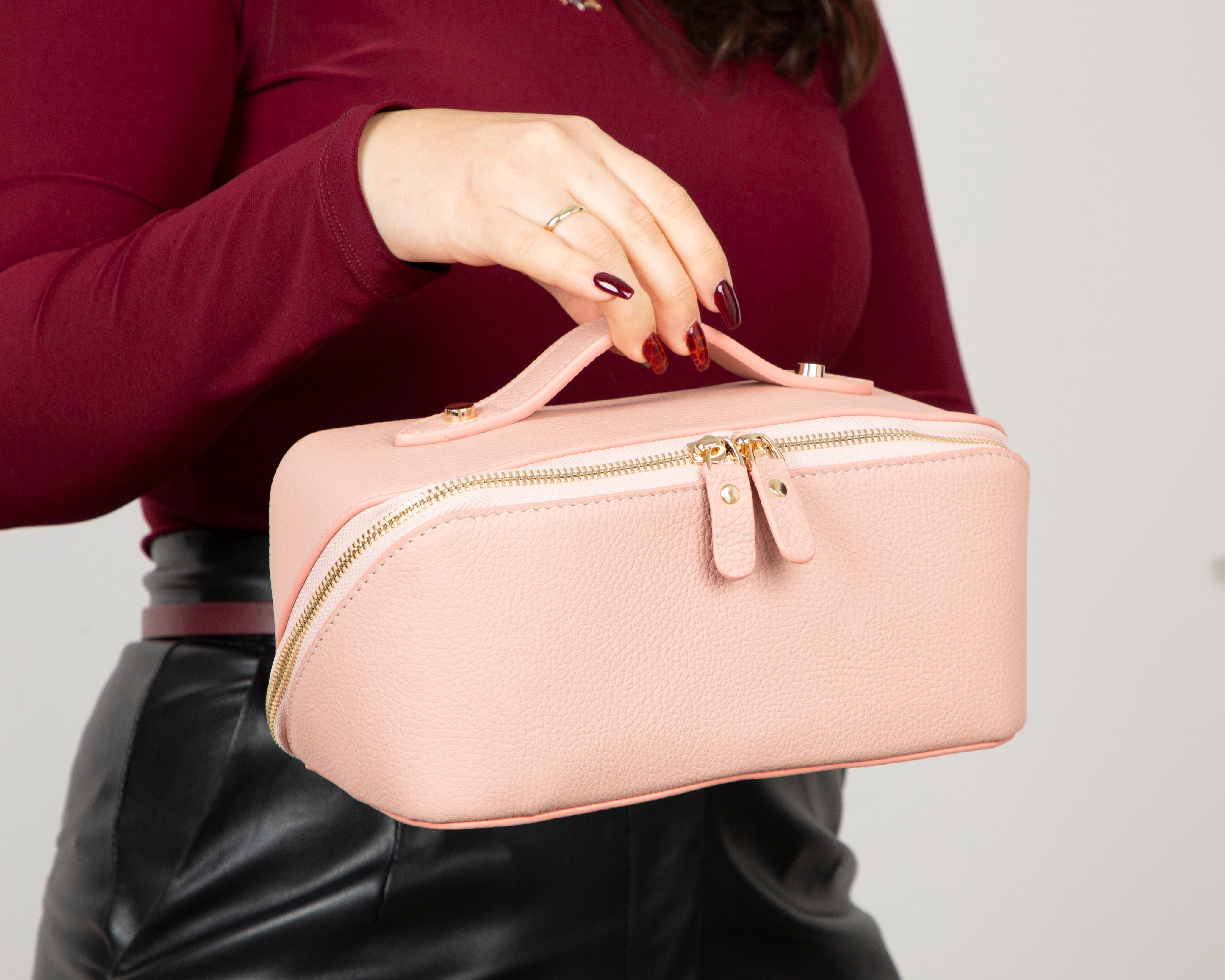 Elena Leather Make-Up Bag