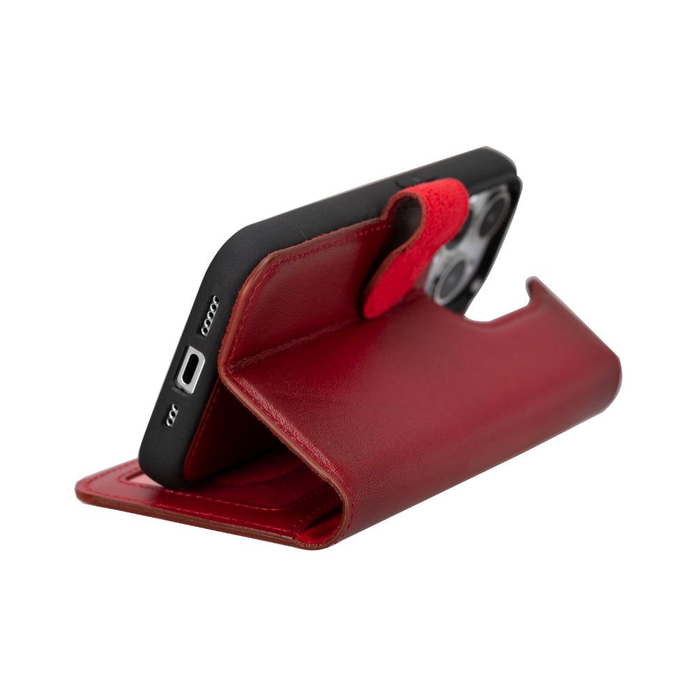 Magic iPhone 16 Series Detachable Genuine Leather Case
