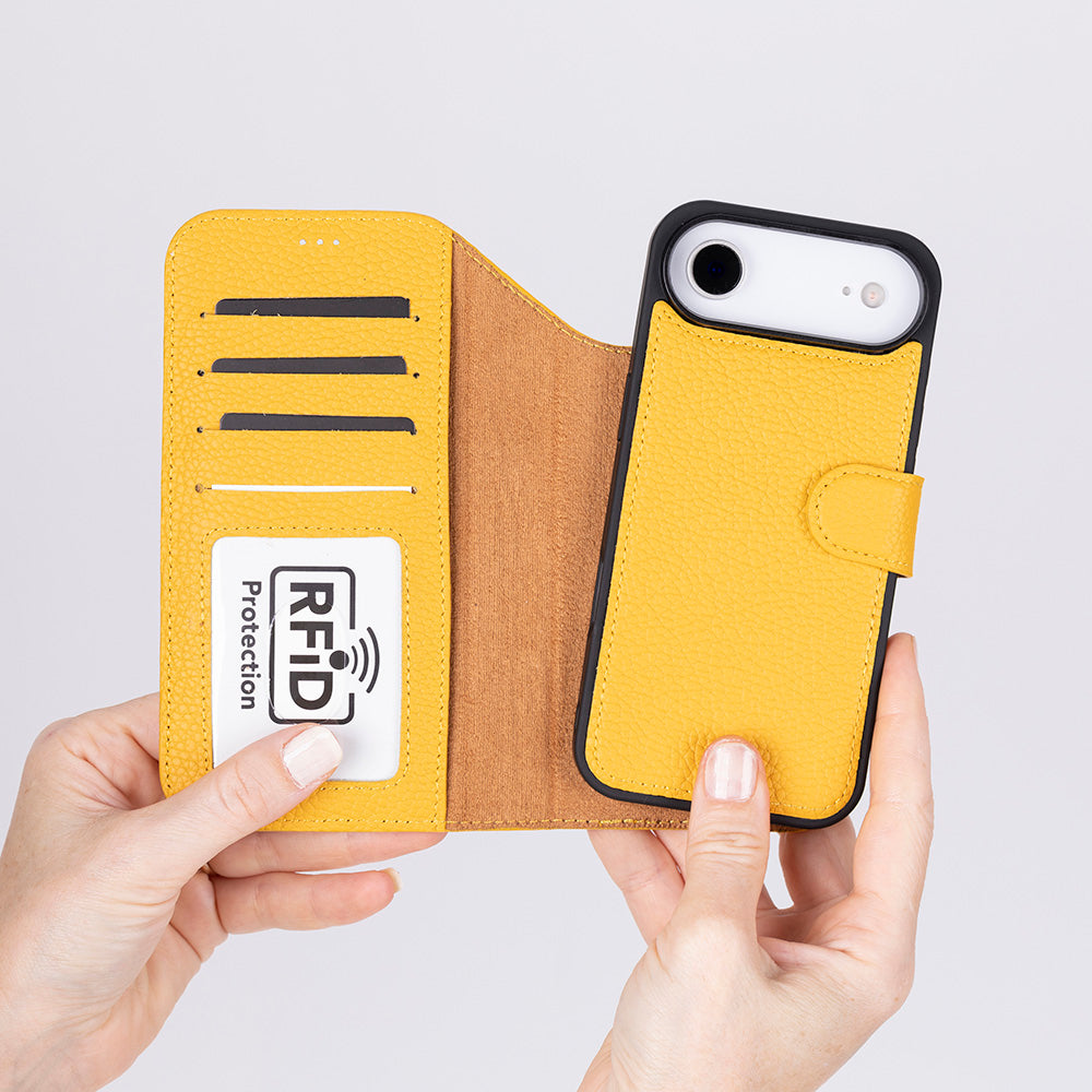 Magic iPhone 17 Air Leather Detachable Wallet Case