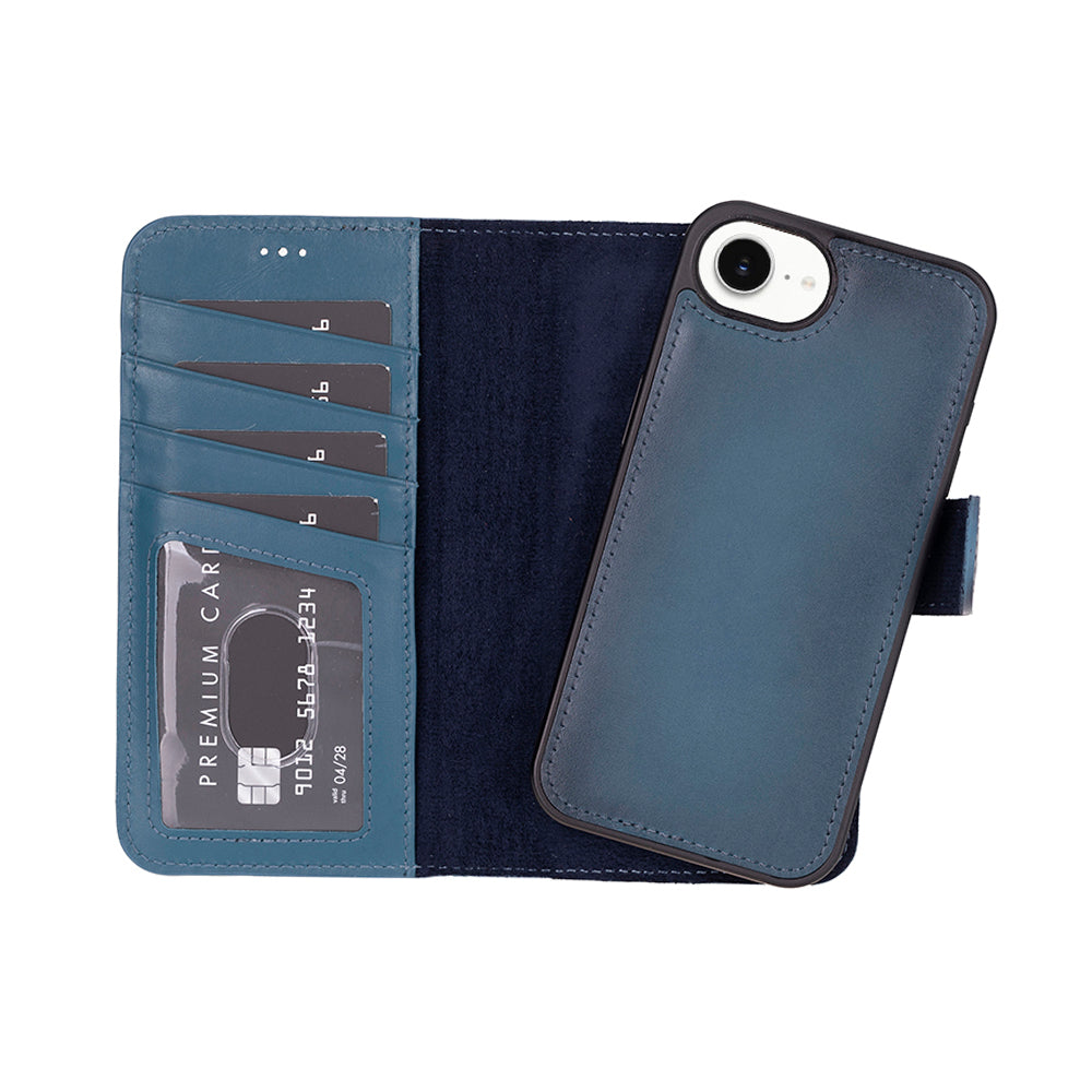 Magic iPhone 16E Detachable Leather Wallet Case