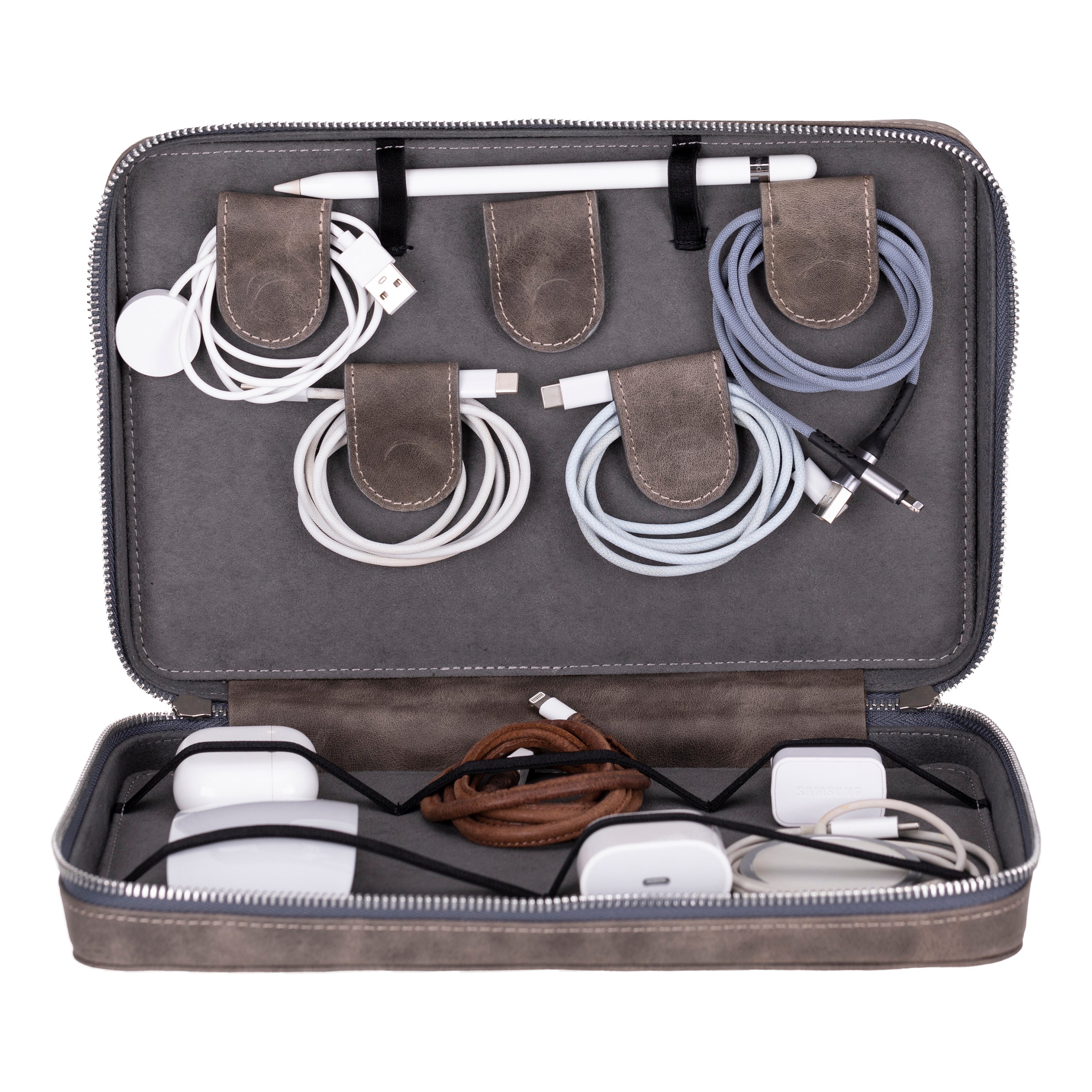 Oregon Leather Travel Cable Organizer