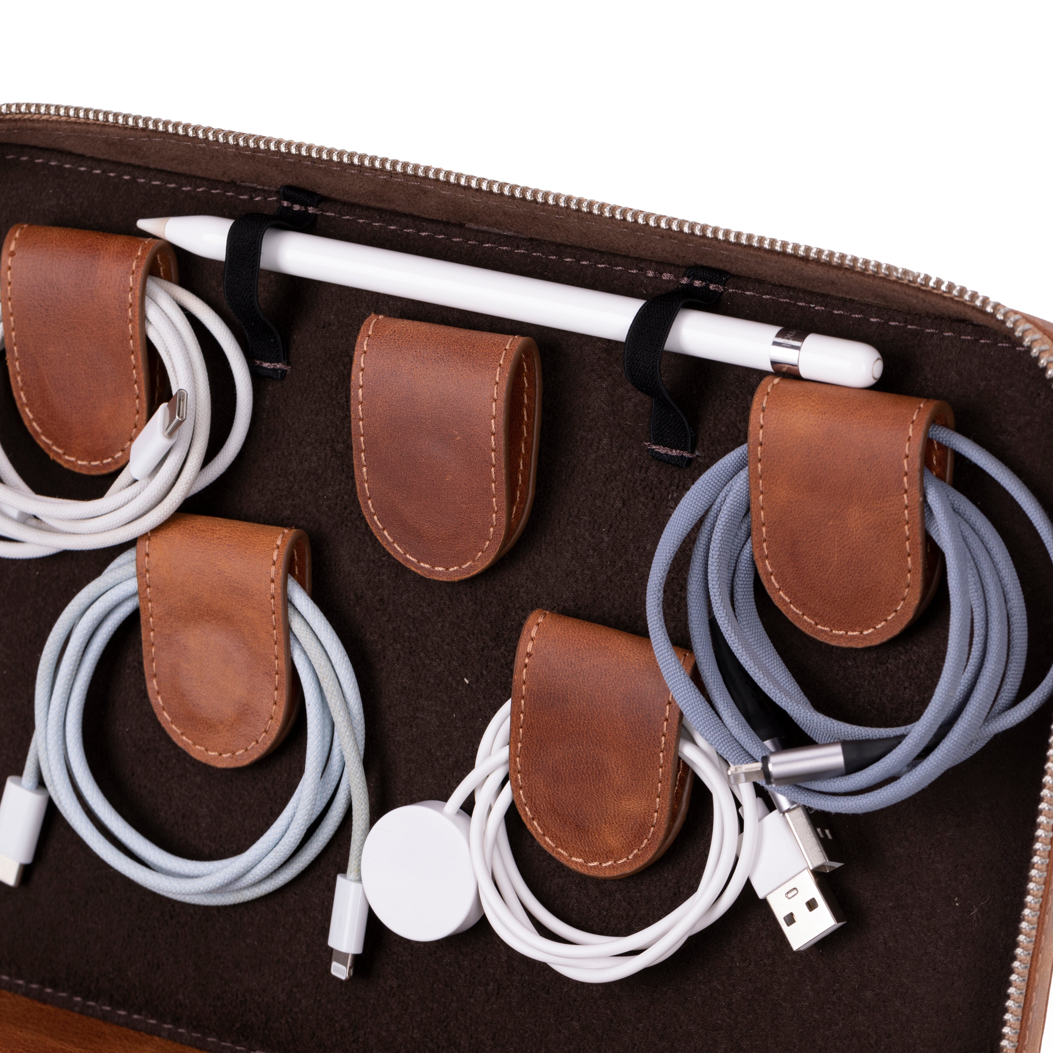 Oregon Leather Travel Cable Organizer