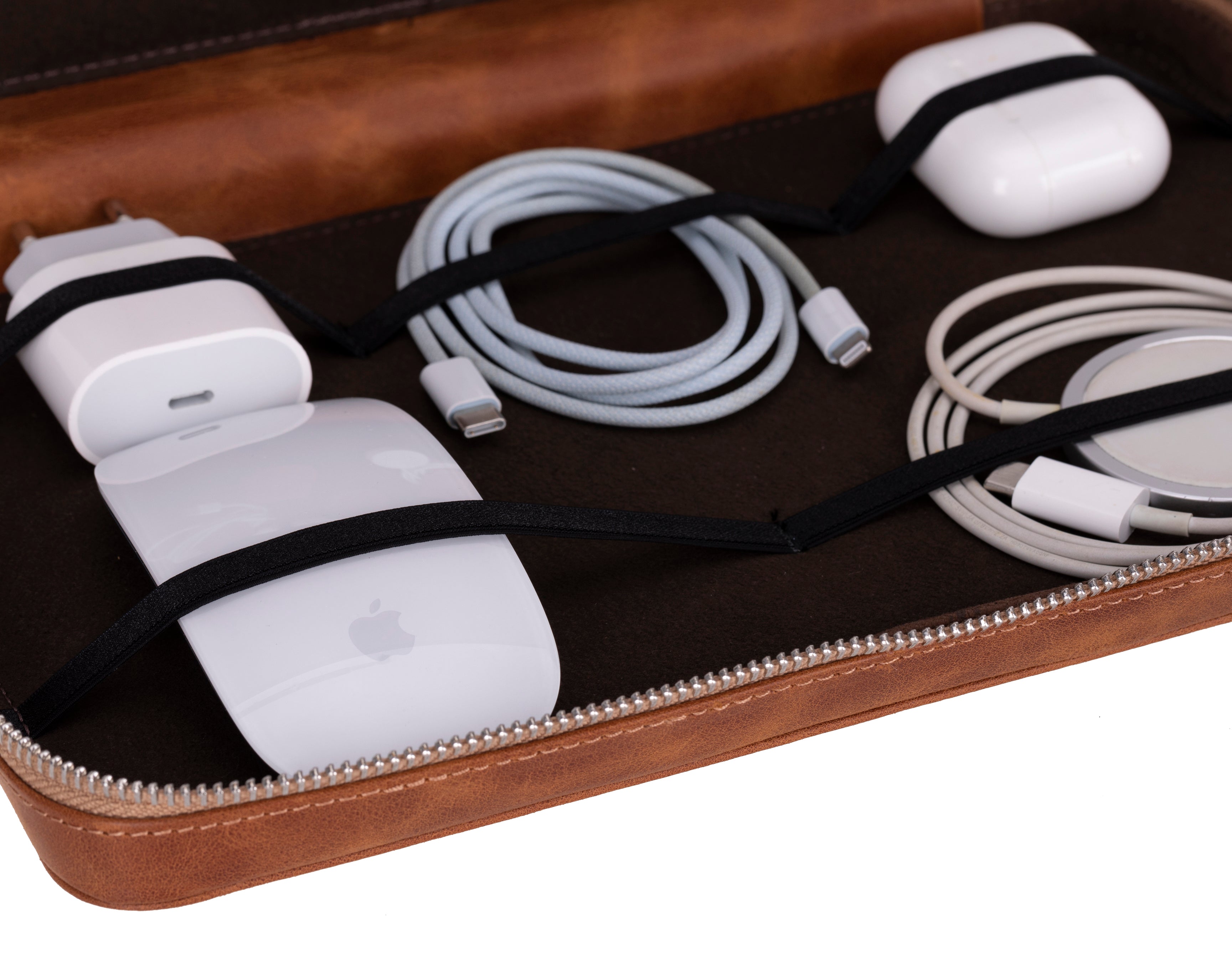 Oregon Leather Travel Cable Organizer