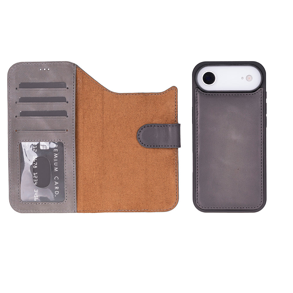 Magic iPhone 17 Air Leather Detachable Wallet Case