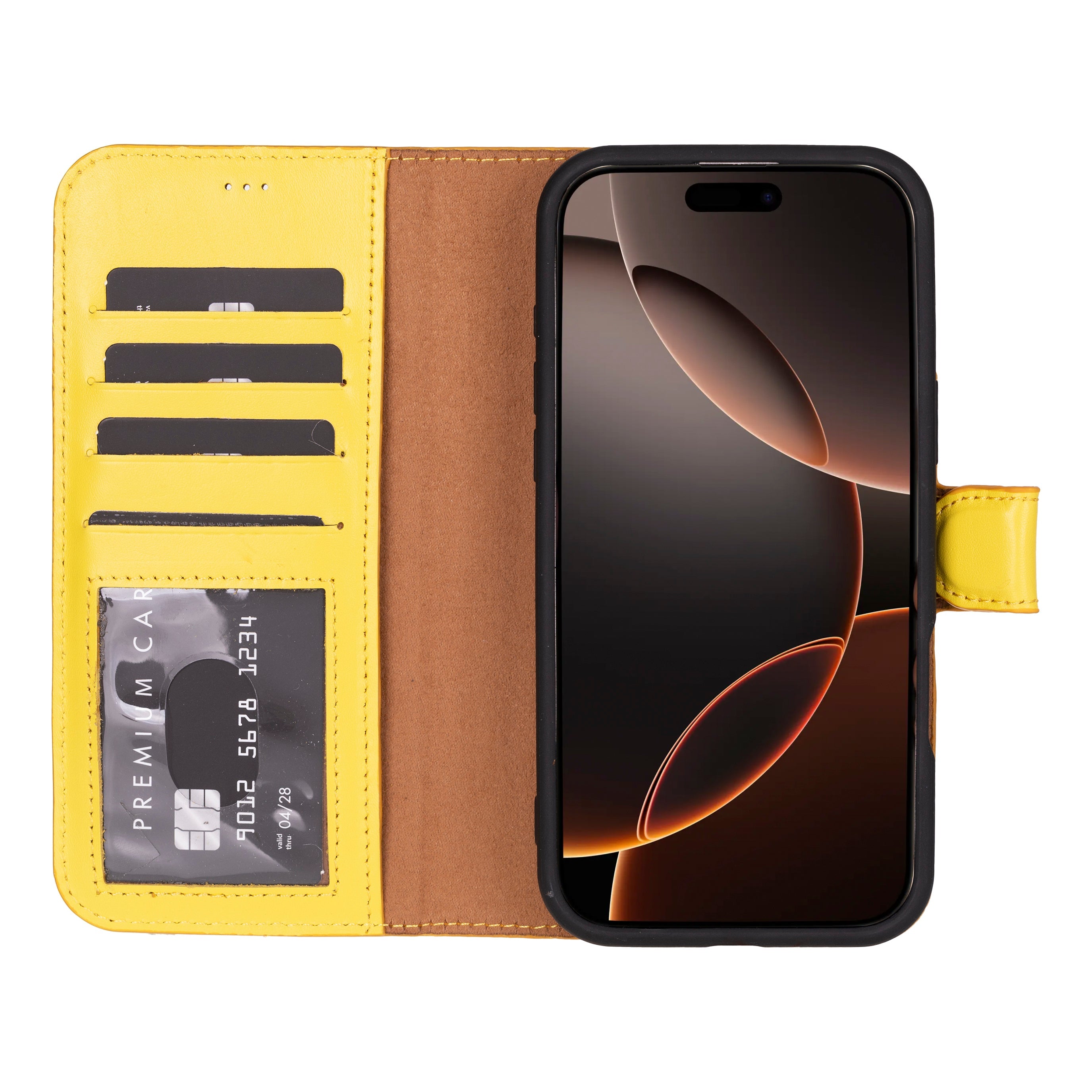 Magic iPhone 16 Series Detachable Genuine Leather Case