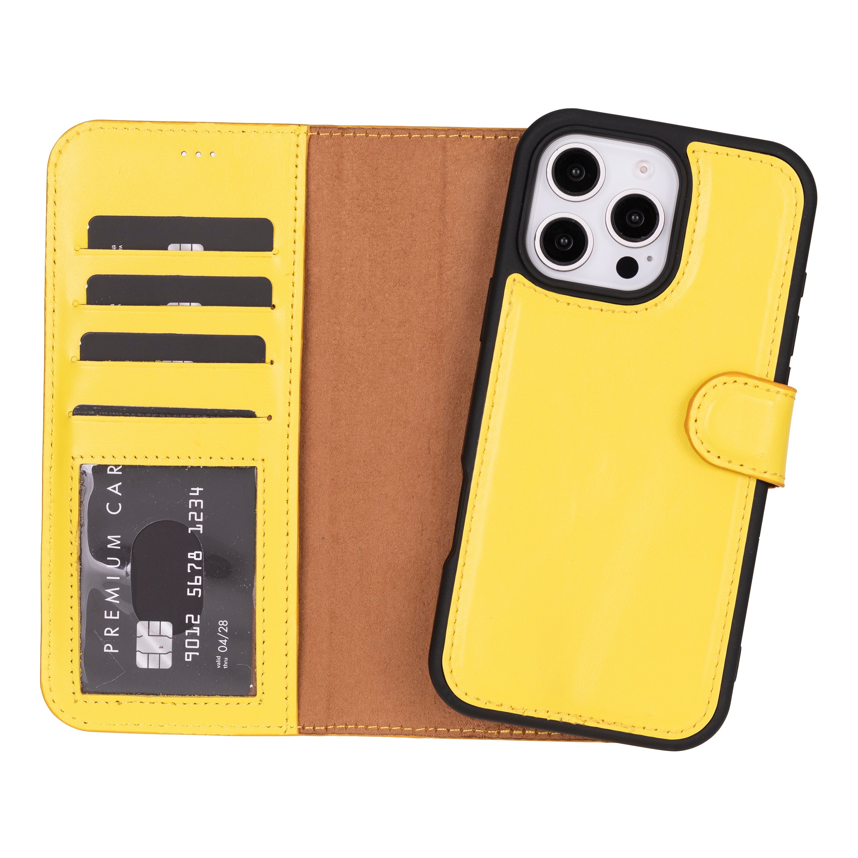 Magic iPhone 16 Series Detachable Genuine Leather Case