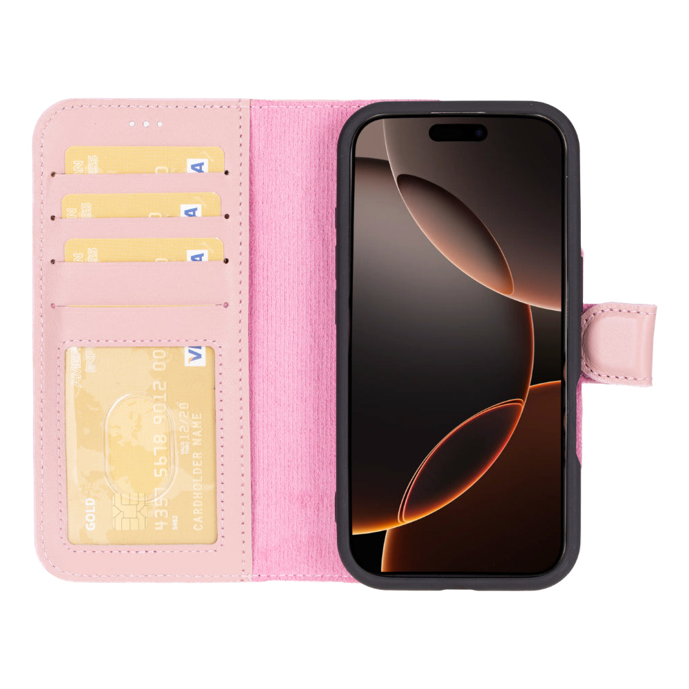 Magic iPhone 16 Series Detachable Genuine Leather Case