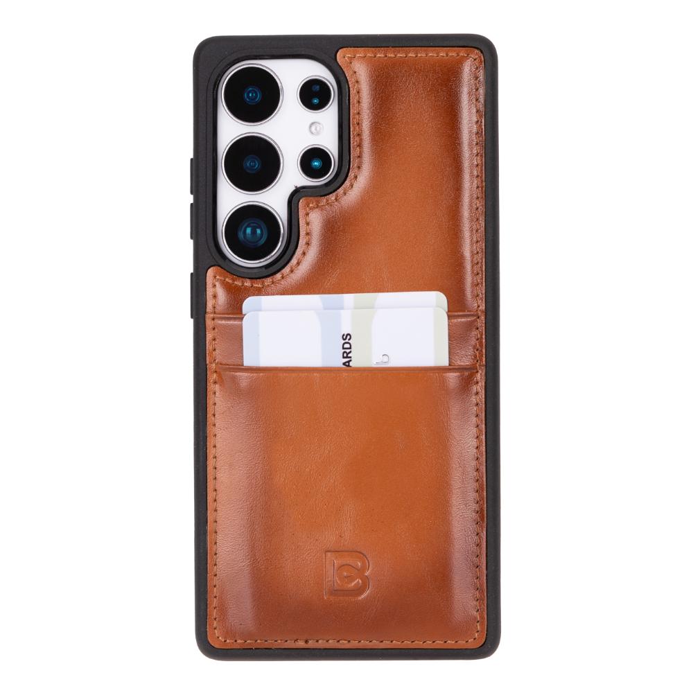 Flex Cover Leather Samsung Galaxy S25 Ultra Case with Card Holder
