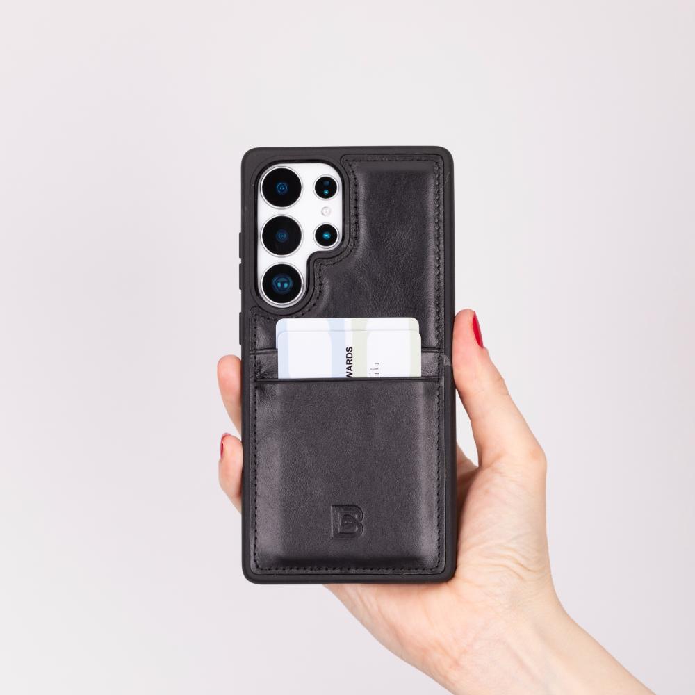 Flex Cover Leather Samsung Galaxy S25 Ultra Case with Card Holder
