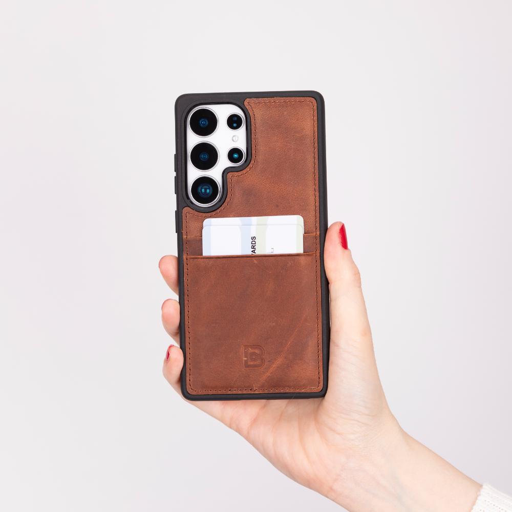 Flex Cover Leather Samsung Galaxy S25 Ultra Case with Card Holder