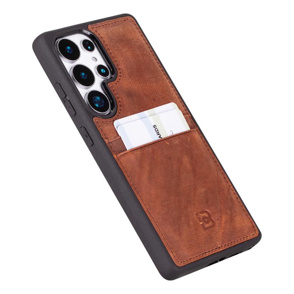 Flex Cover Leather Samsung Galaxy S25 Ultra Case with Card Holder