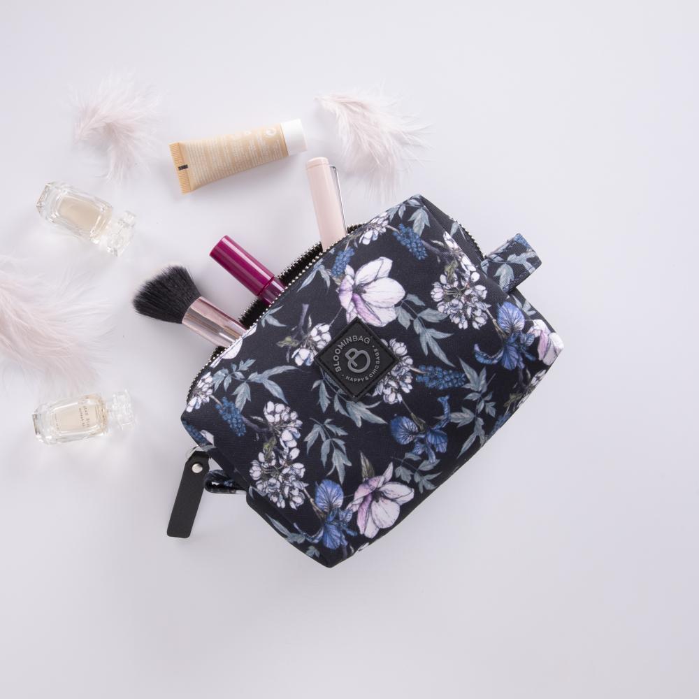 Cherries Floral Makeup Bag