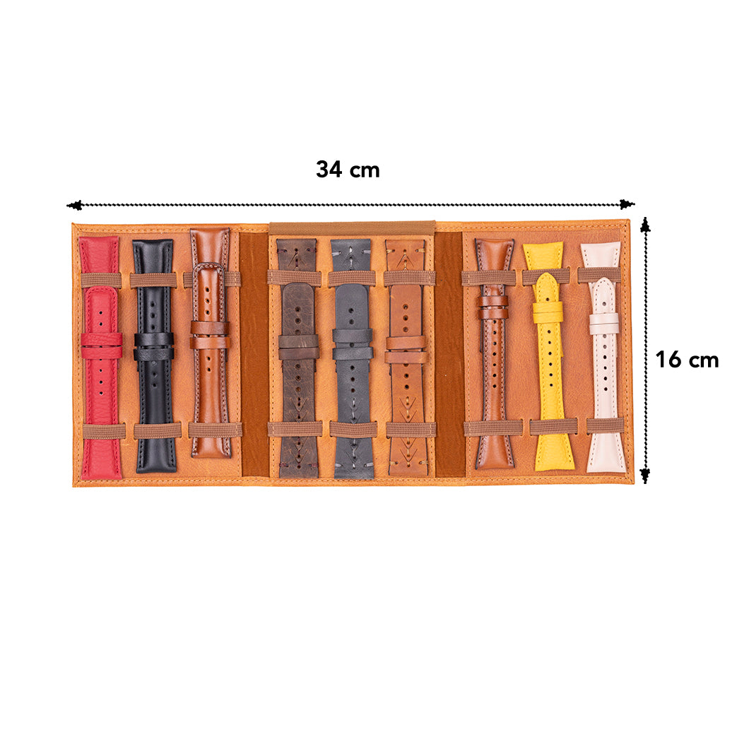 Leather Watch Band Organizer - Triple Slots