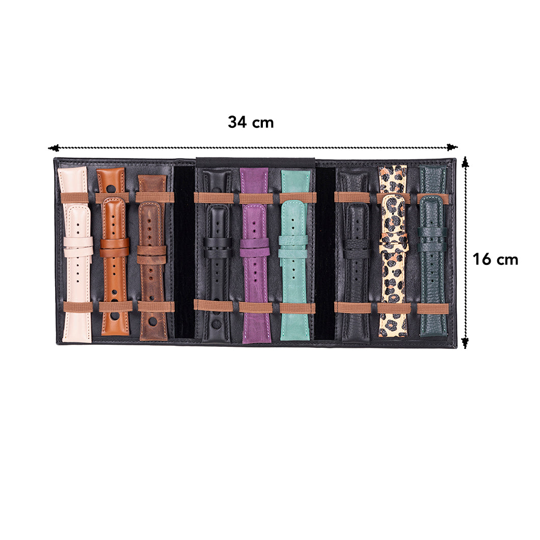 Leather Watch Band Organizer - Triple Slots