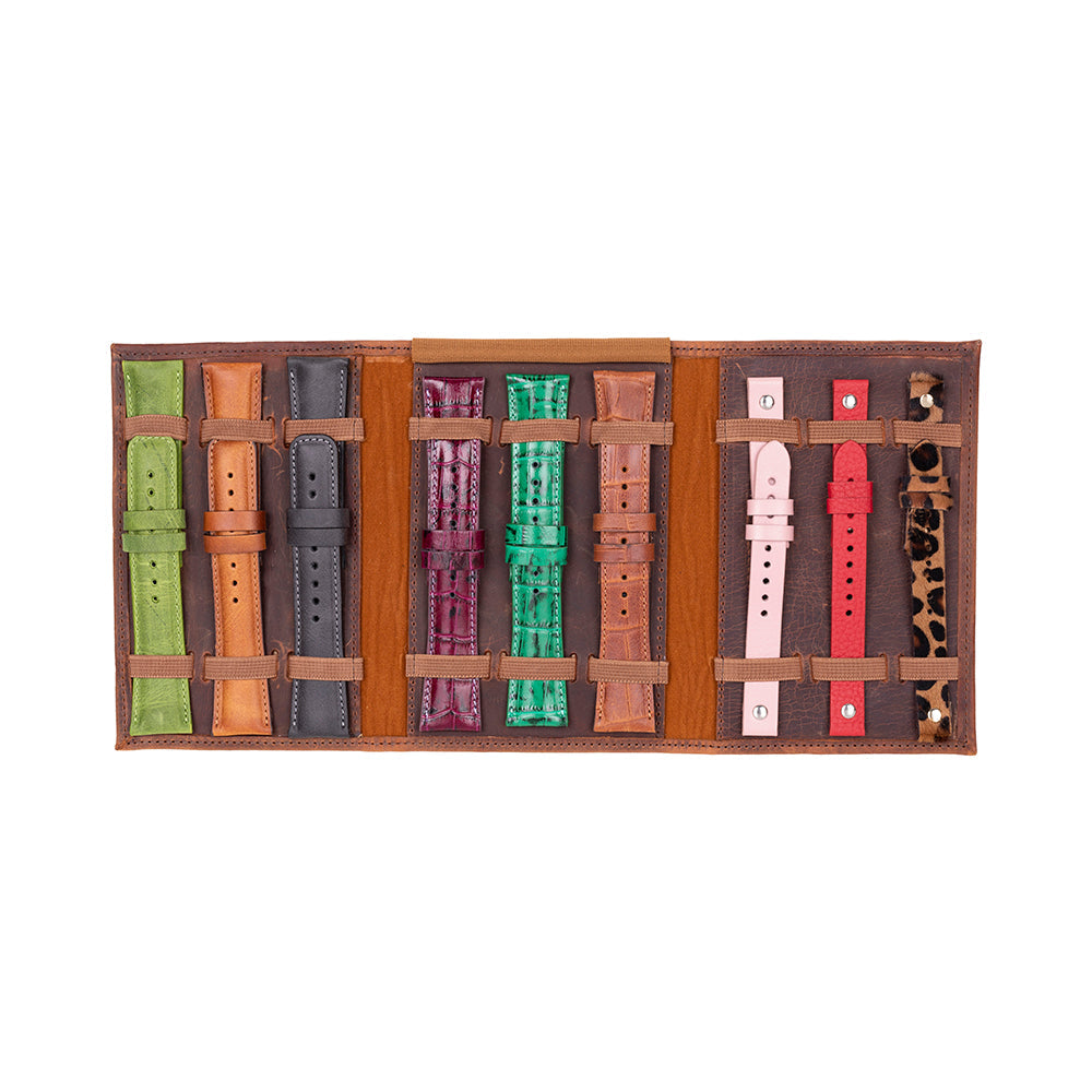 Leather Watch Band Organizer - Triple Slots
