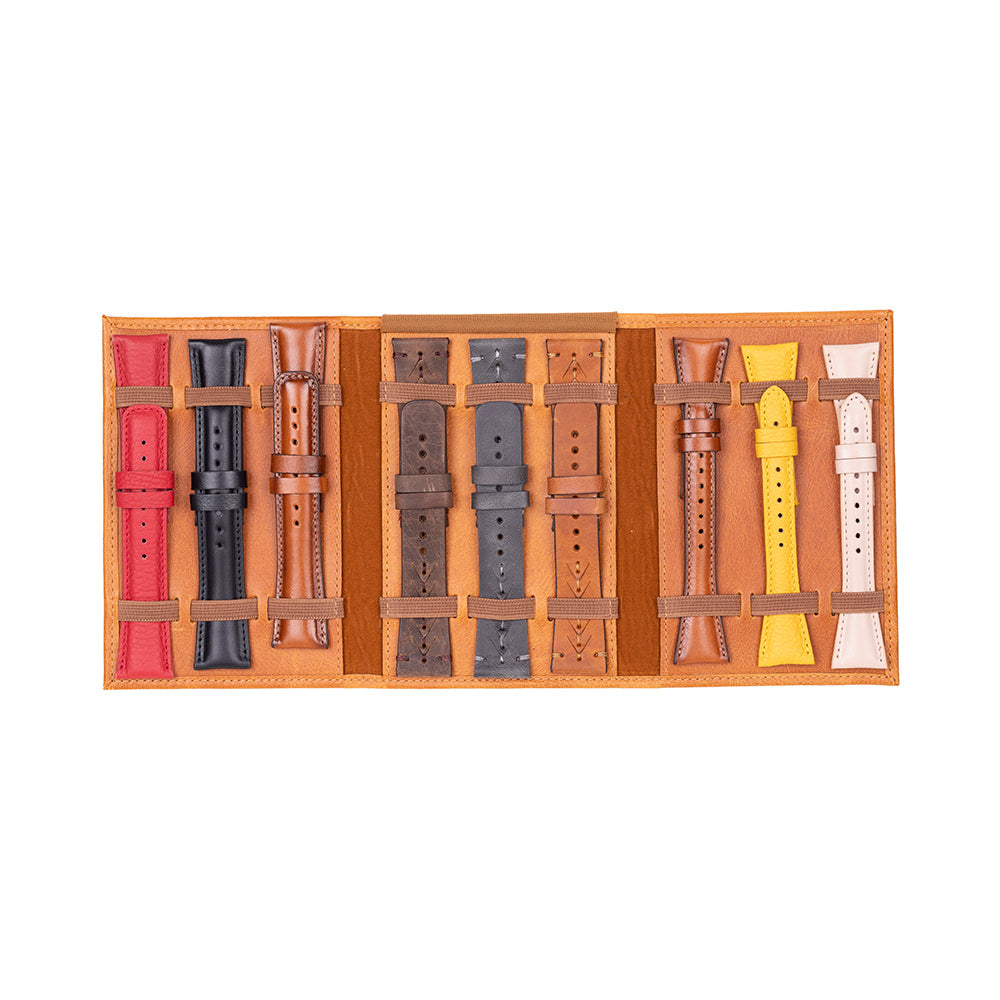 Leather Watch Band Organizer - Triple Slots