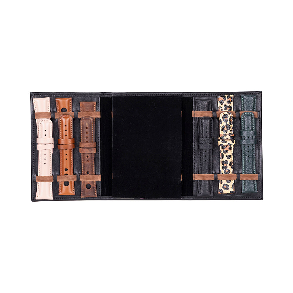 Leather Watch Band Organizer - Triple Slots