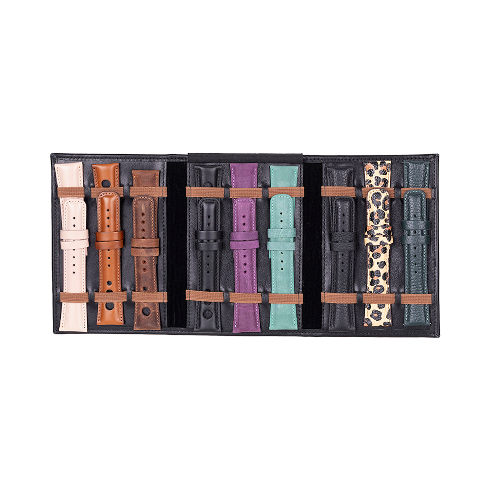 Leather Watch Band Organizer - Triple Slots