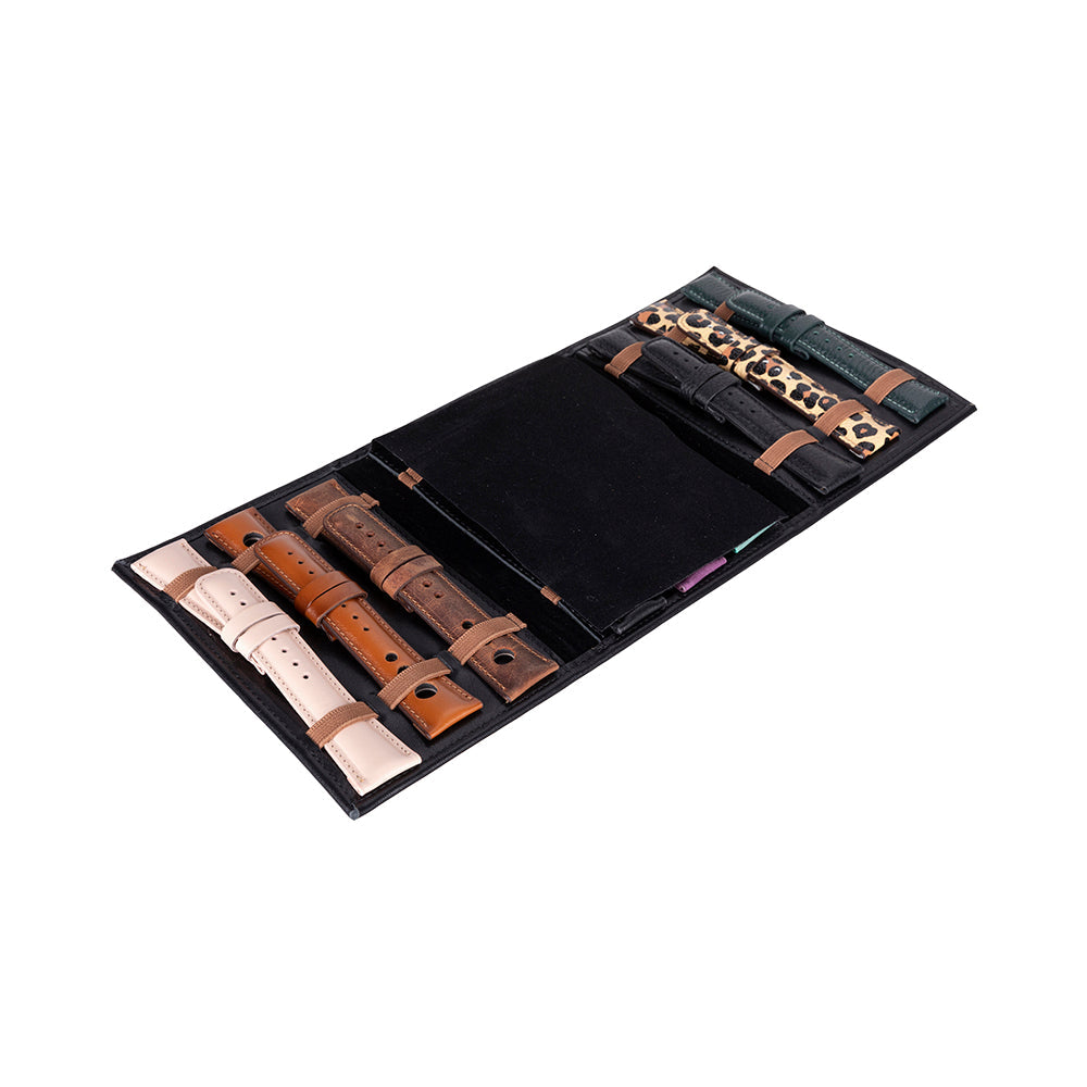 Leather Watch Band Organizer - Triple Slots