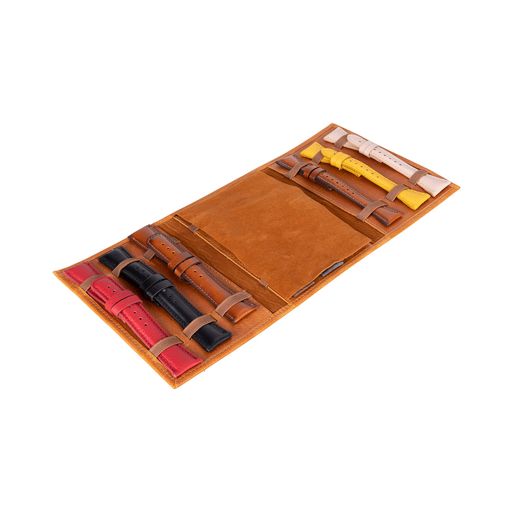 Leather Watch Band Organizer - Triple Slots
