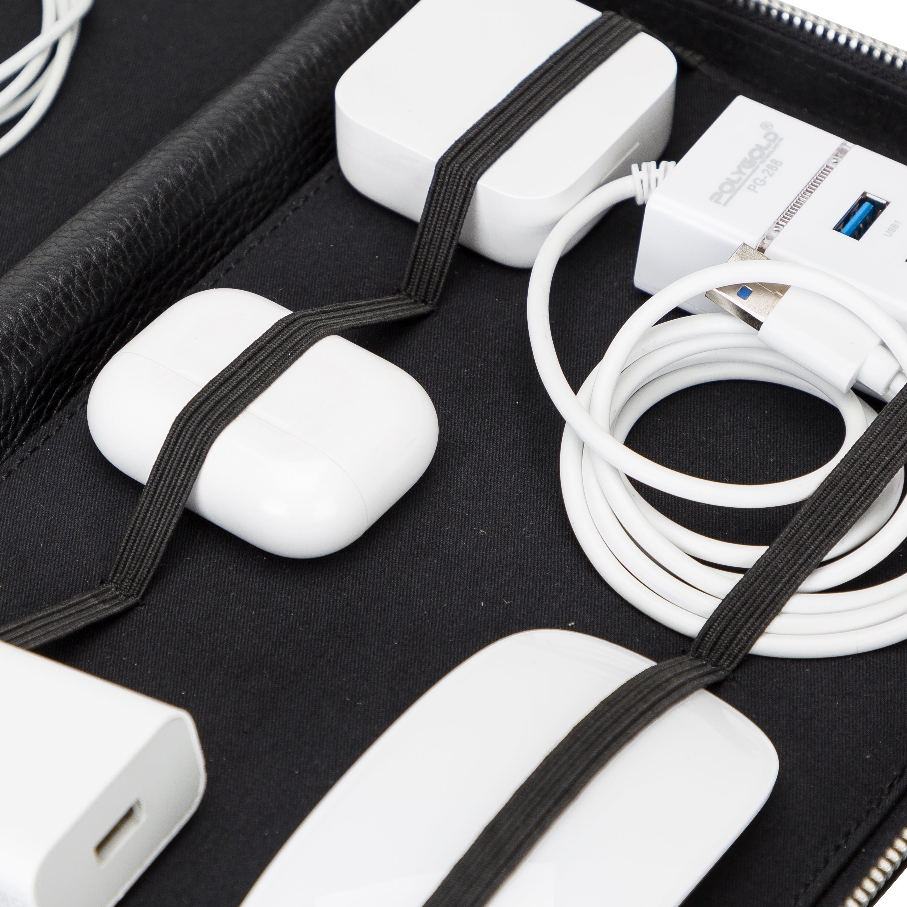 Oregon Leather Travel Cable Organizer