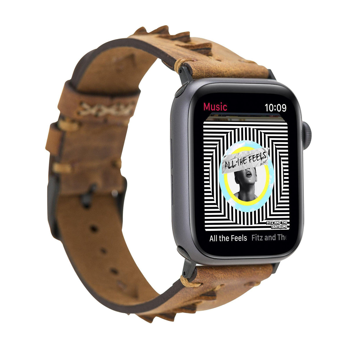 Mohawk Style Genuine Leather Apple Watch Band