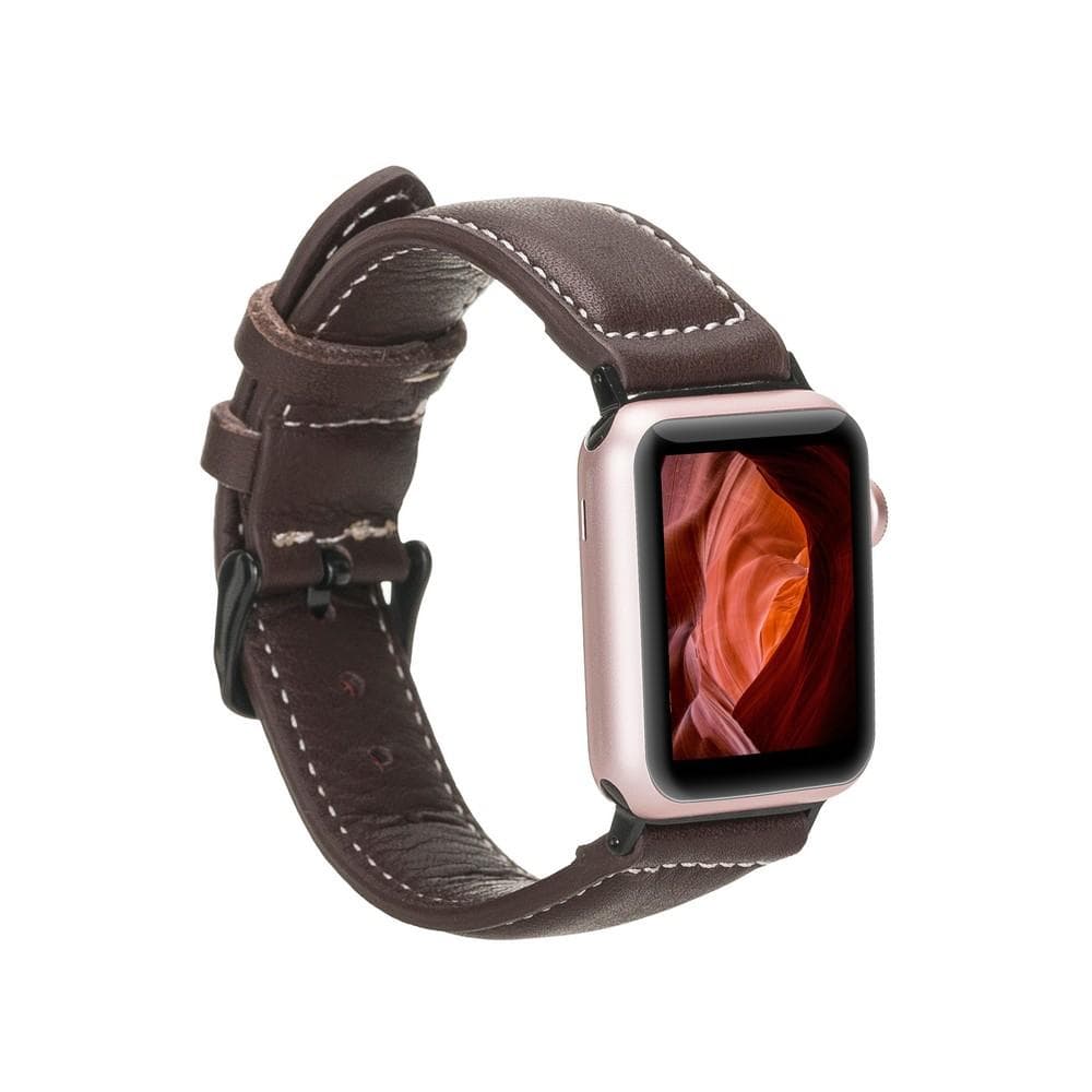 Classic Stitched Style Leather Apple Watch Bands