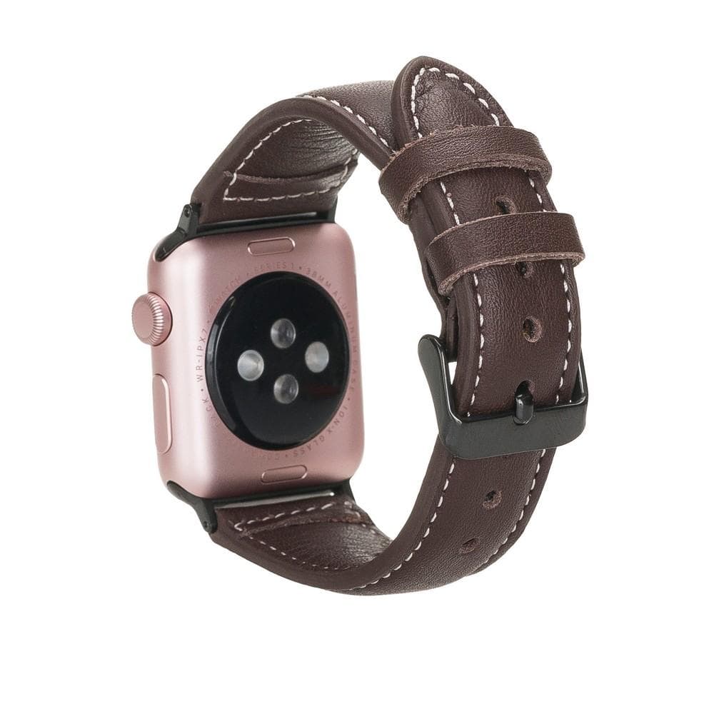 Classic Stitched Style Leather Apple Watch Bands