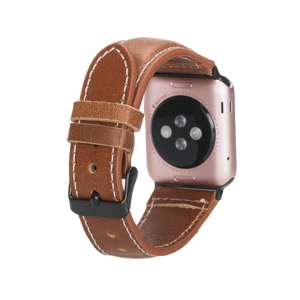 Classic Stitched Style Leather Apple Watch Bands