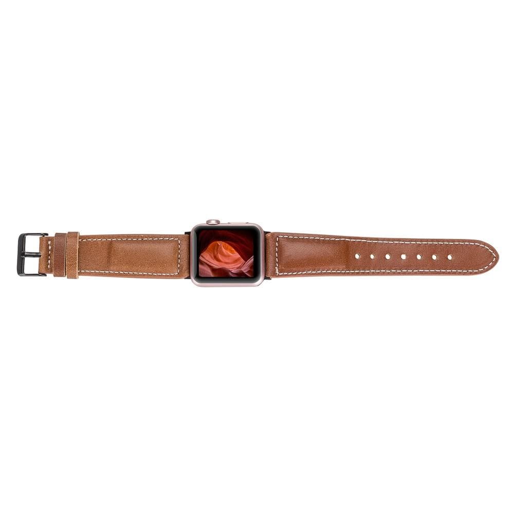 Classic Stitched Style Leather Apple Watch Bands
