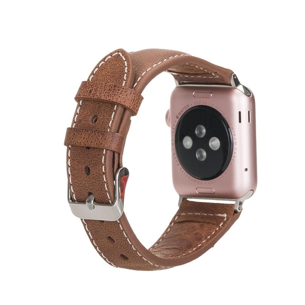 Classic Stitched Style Leather Apple Watch Bands
