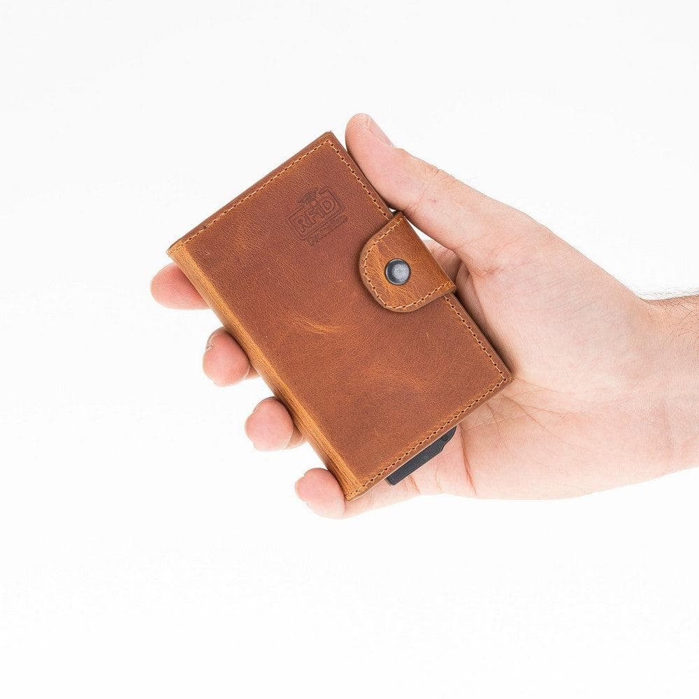 Montella Genuine Leather Pop-Up Card Holder