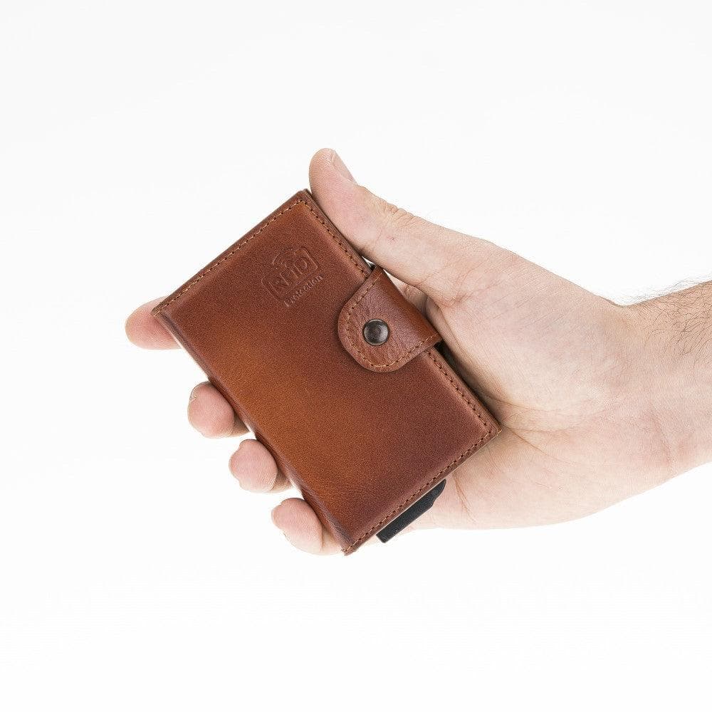 Montella Genuine Leather Pop-Up Card Holder