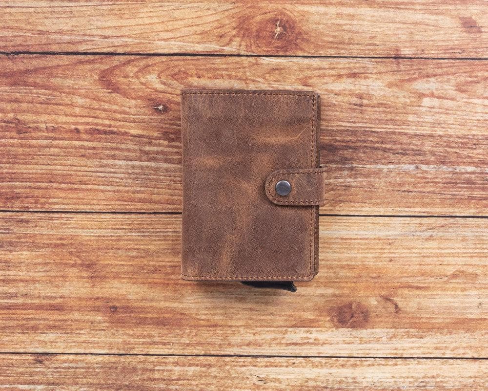 Palermo Zip Mechanical Genuine Leather Card Holder