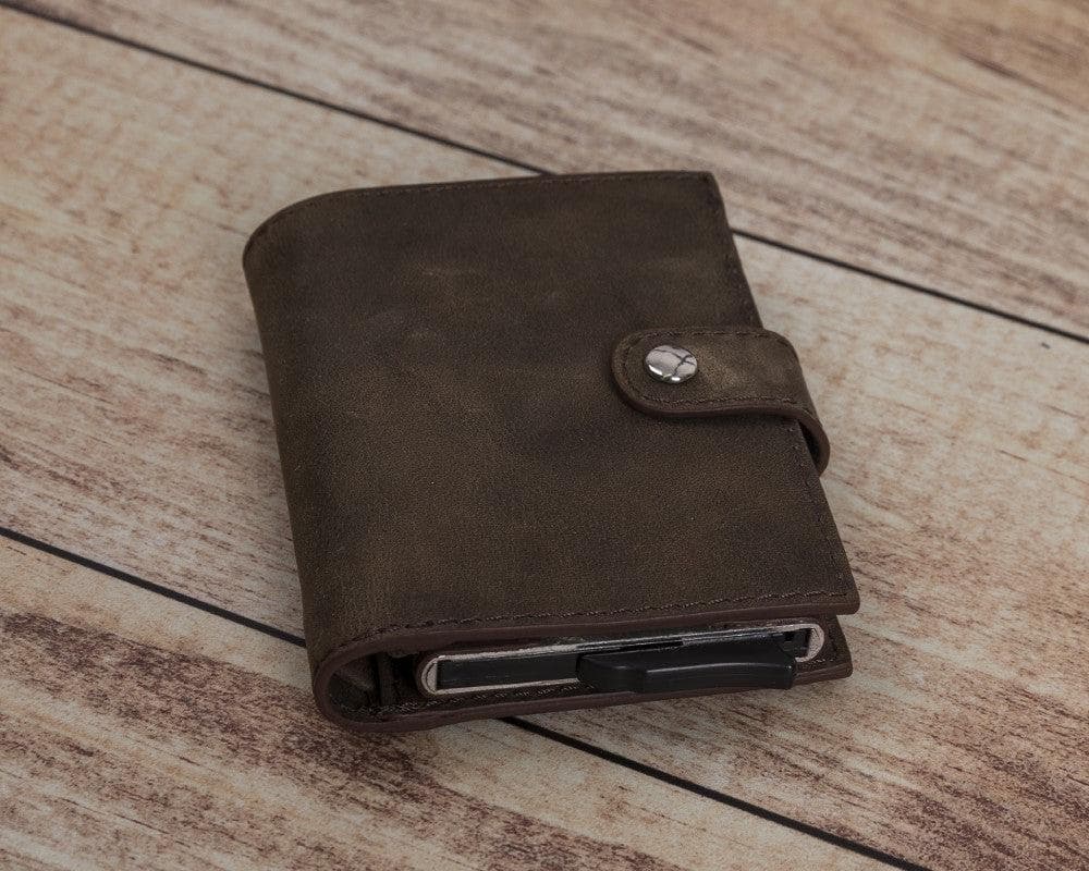 Palermo Zip Mechanical Genuine Leather Card Holder