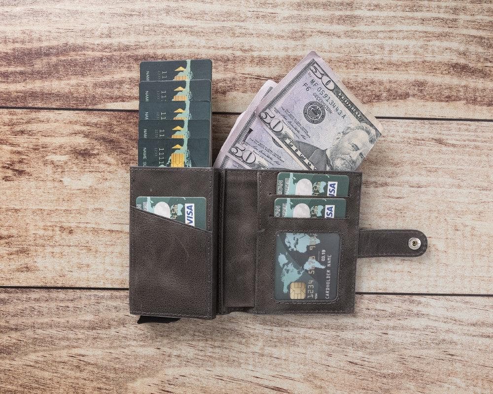 Palermo Zip Mechanical Genuine Leather Card Holder