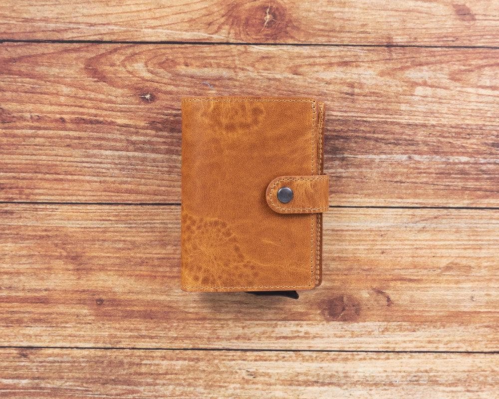 Palermo Zip Mechanical Genuine Leather Card Holder