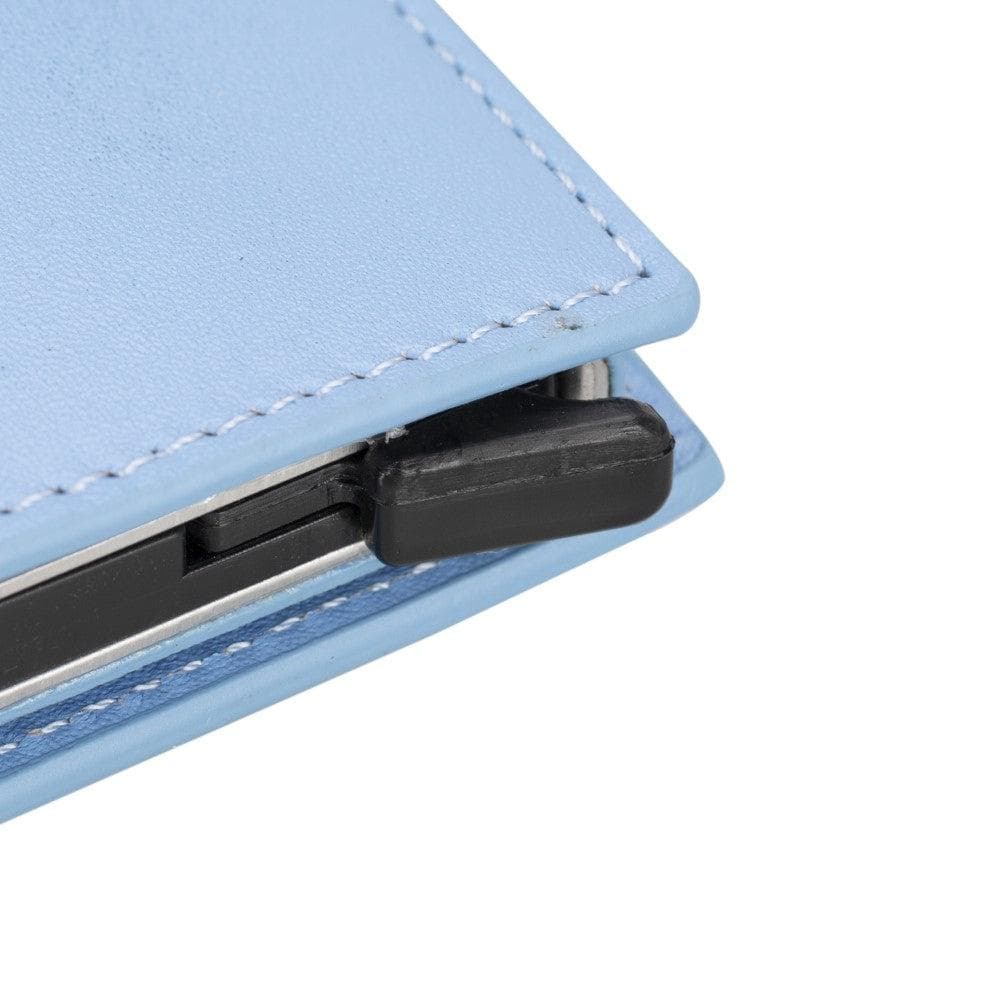 Plato Zip Mechanical Genuine Leather Card Holder