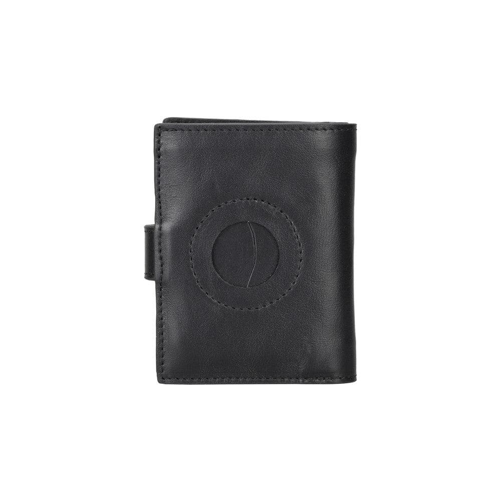Plato Zip Mechanical Genuine Leather Card Holder