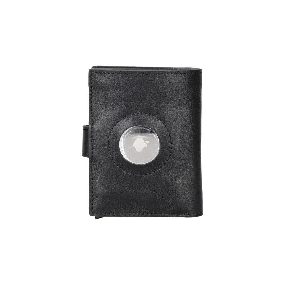 Plato Zip Mechanical Genuine Leather Card Holder