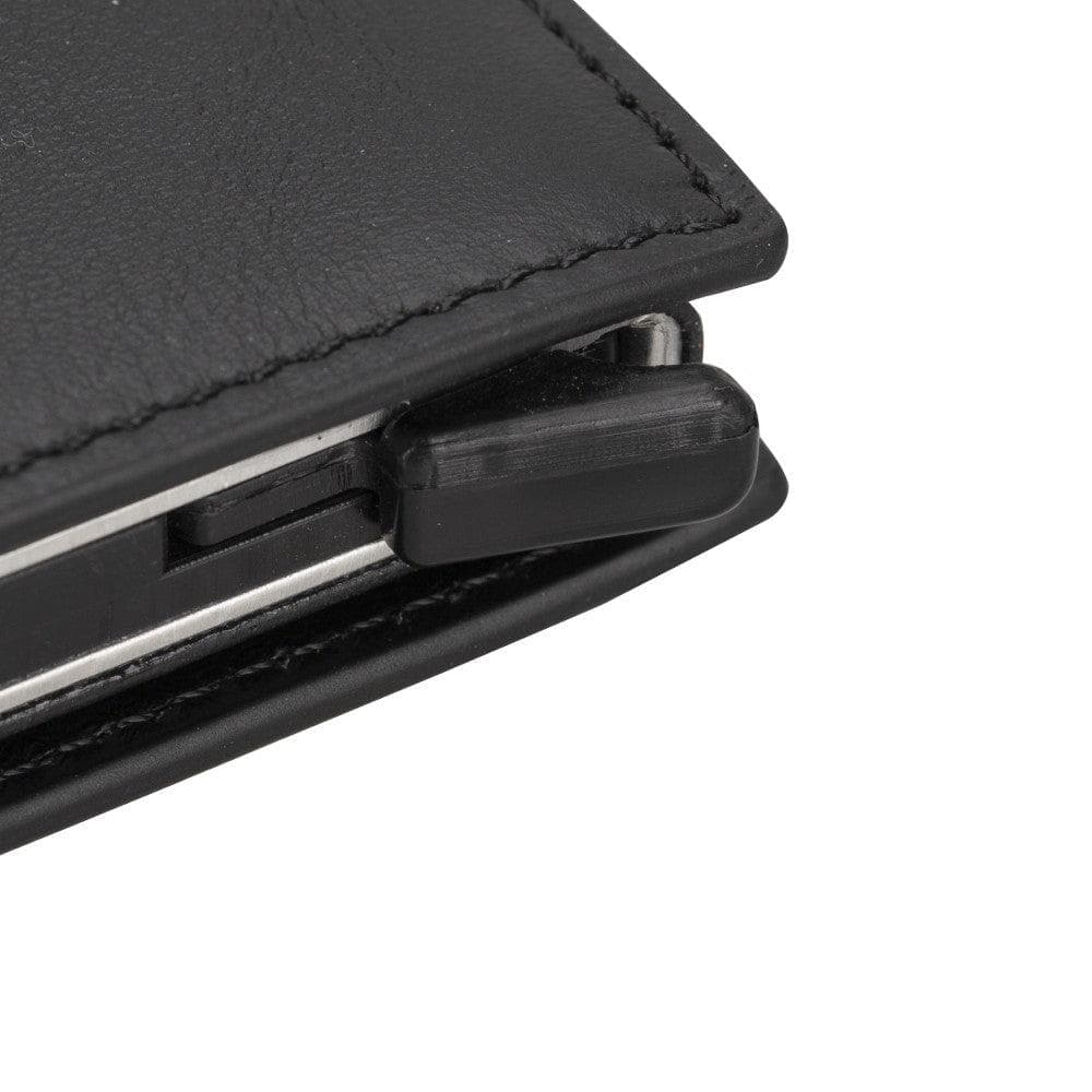 Plato Zip Mechanical Genuine Leather Card Holder