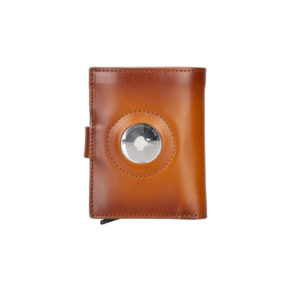 Plato Zip Mechanical Genuine Leather Card Holder