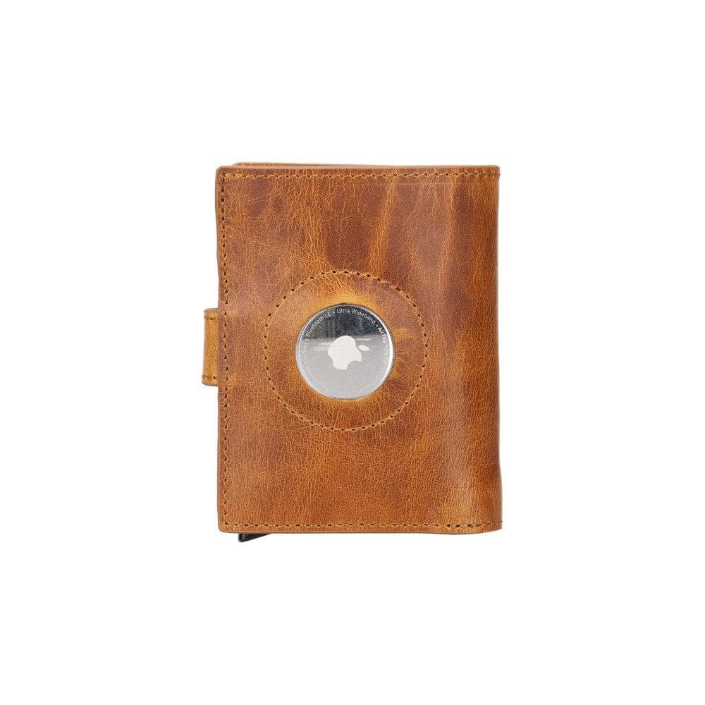 Plato Zip Mechanical Genuine Leather Card Holder