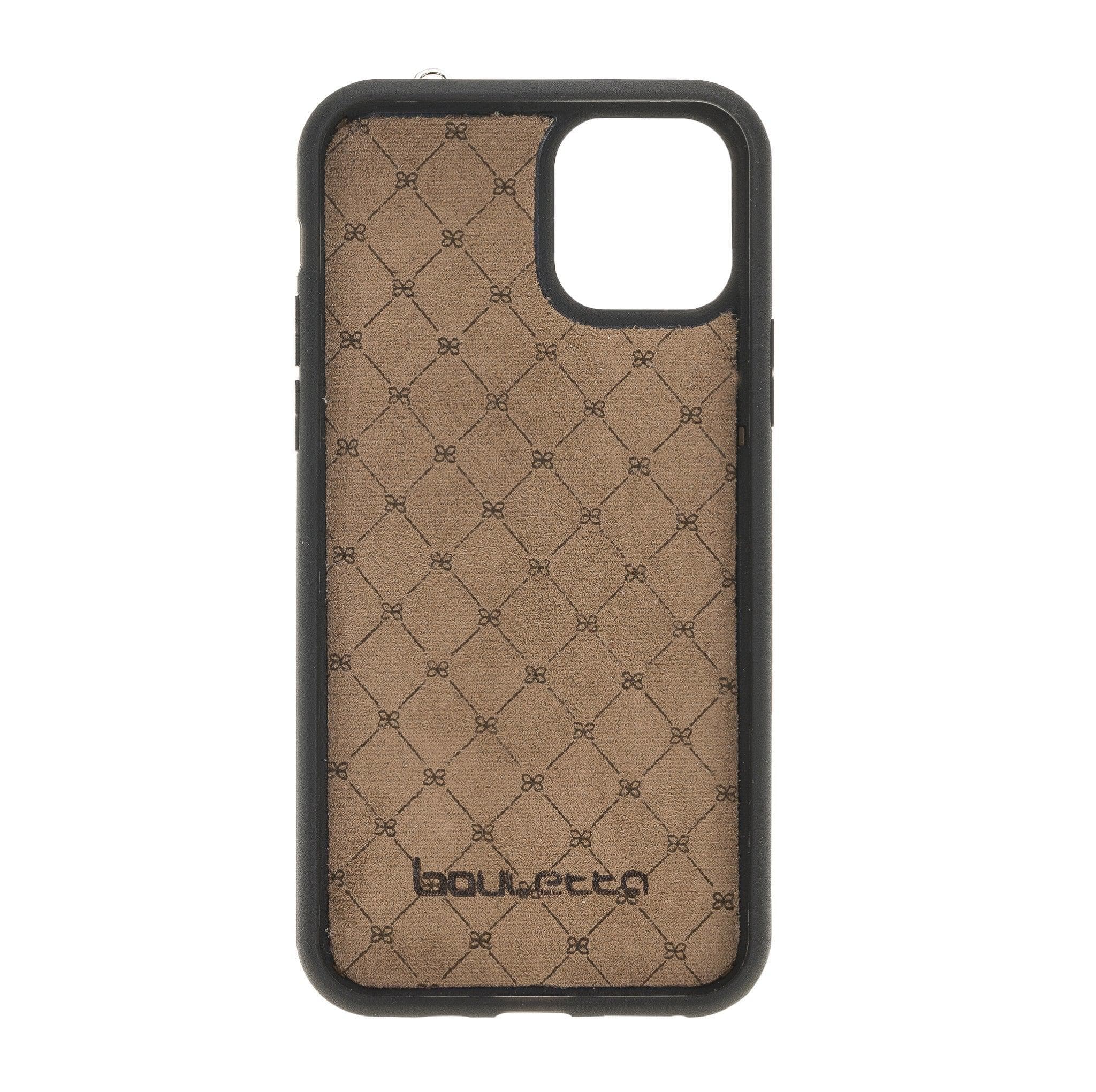 Flex Cover Card Holder iPhone 11 Series Genuine Leather Back Cover with Hand Strap
