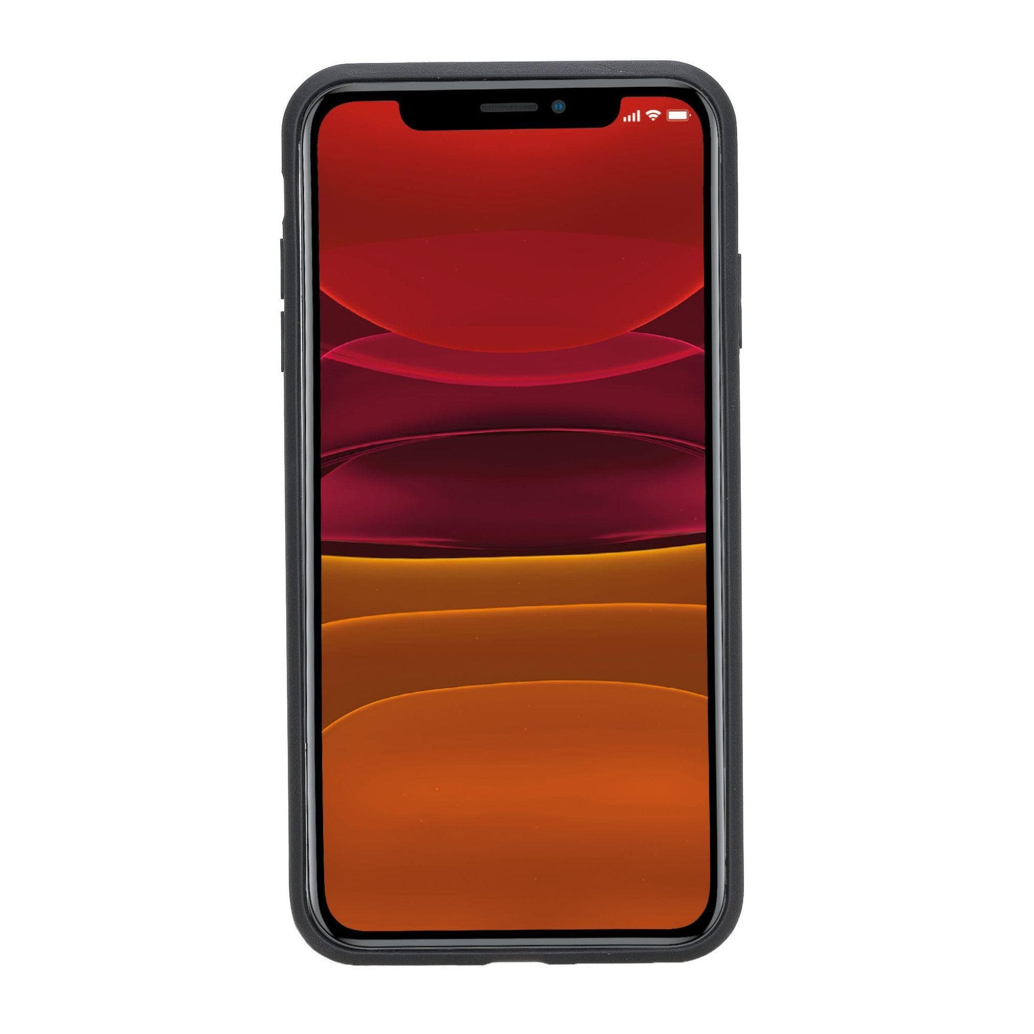 Flex Cover Card Holder iPhone 11 Series Genuine Leather Back Cover with Hand Strap