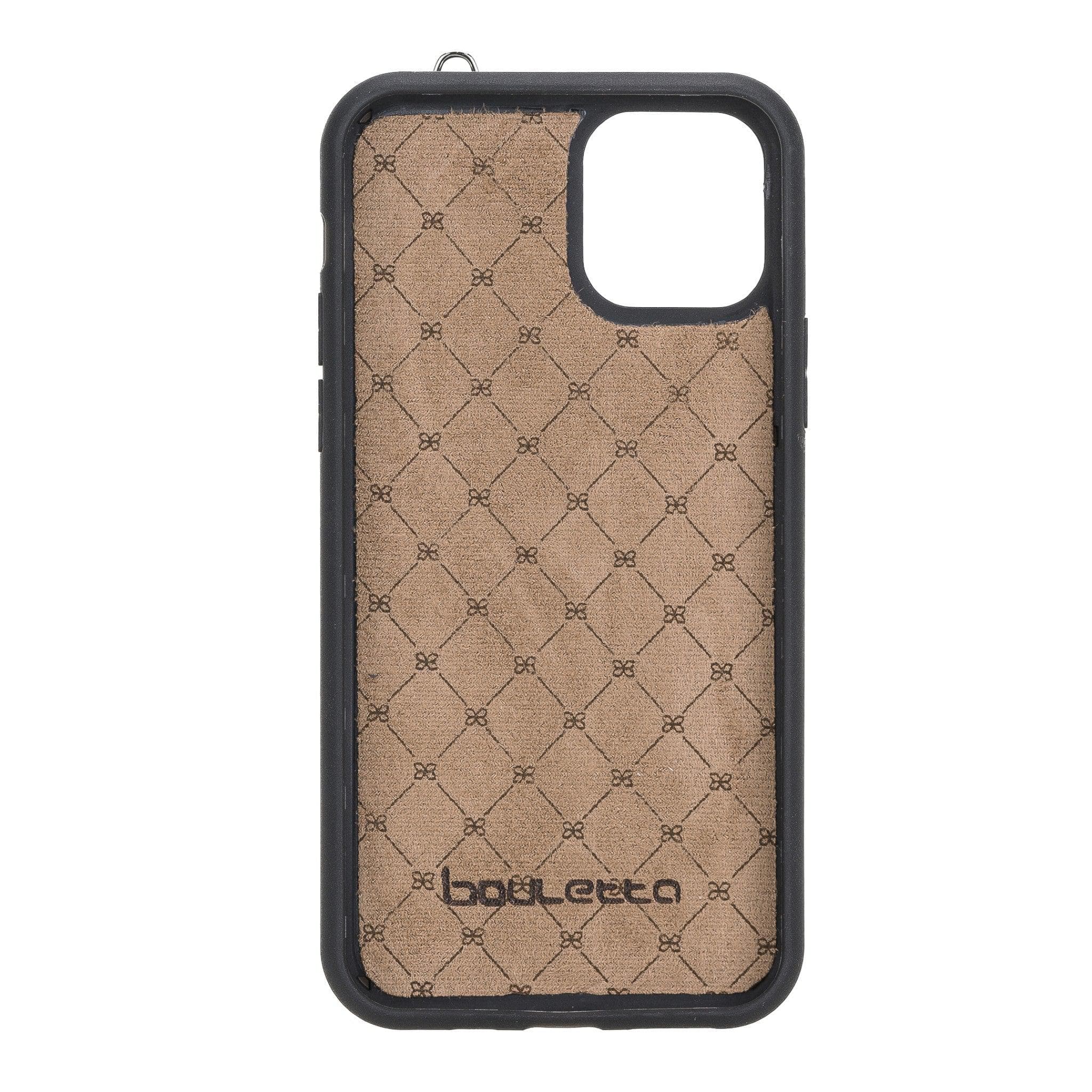 Flex Cover Card Holder iPhone 11 Series Genuine Leather Back Cover with Hand Strap