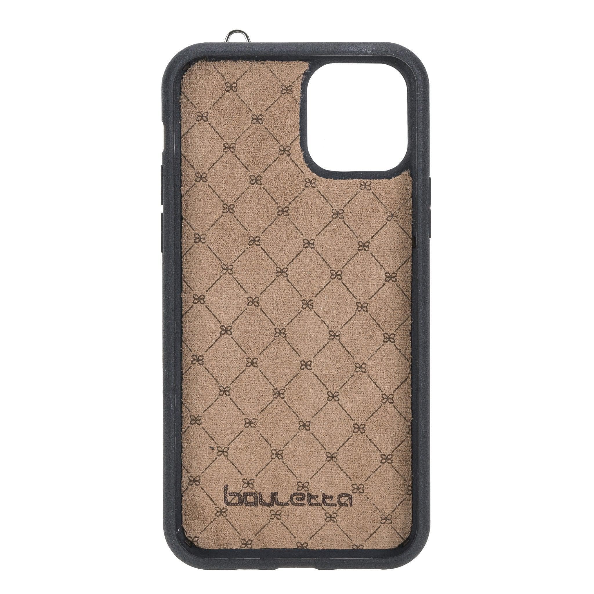 Flex Cover Card Holder iPhone 11 Series Genuine Leather Back Cover with Hand Strap