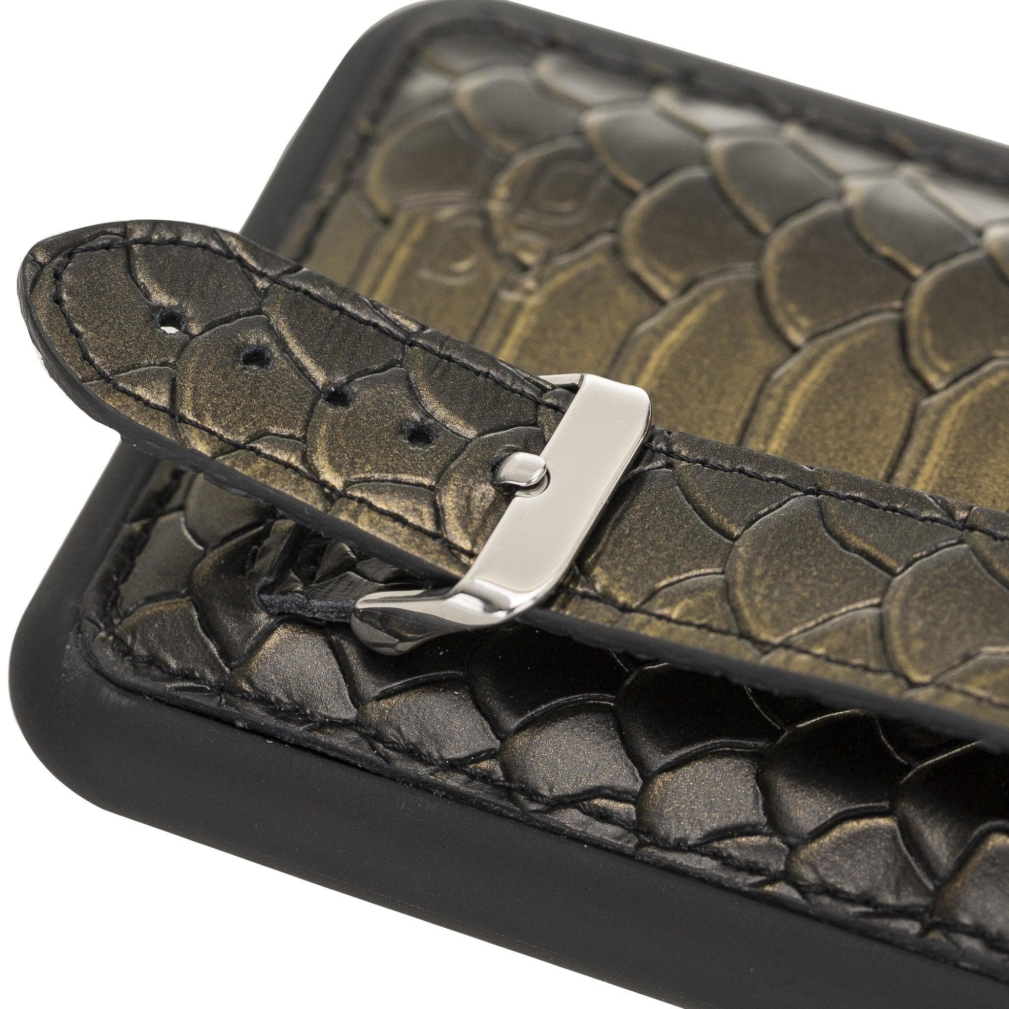 Flex Cover Card Holder iPhone 11 Series Genuine Leather Back Cover with Hand Strap